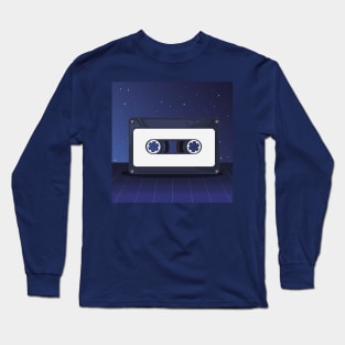 Futuristic Retro Cassette Tape Long Sleeve T-Shirt